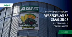Op Moddelbult Boerdery verseker AGI se staal silos dat graan veilig opgeberg word | AGI
