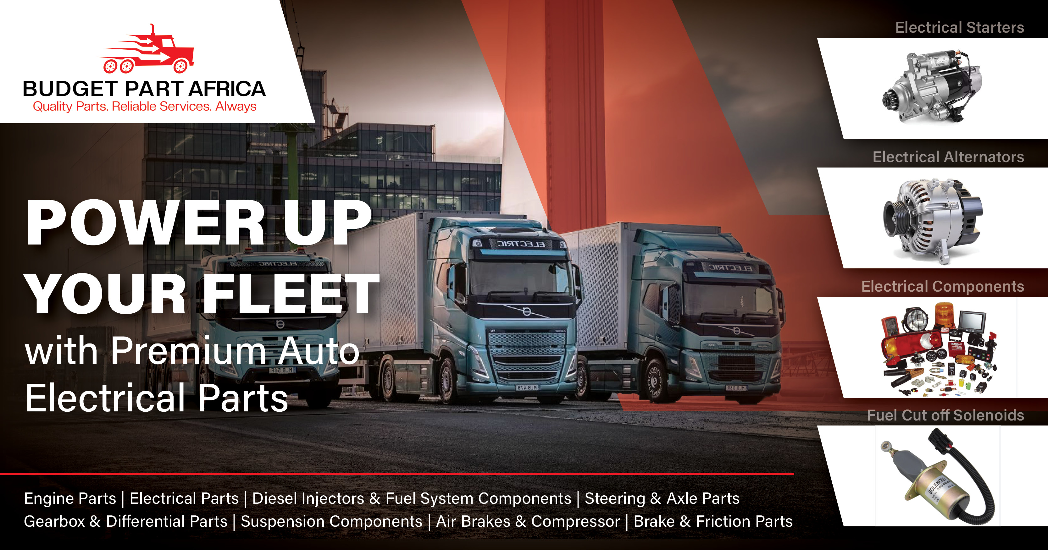 Power up your fleet with premium Auto Electrical Parts | Budget Part Africa