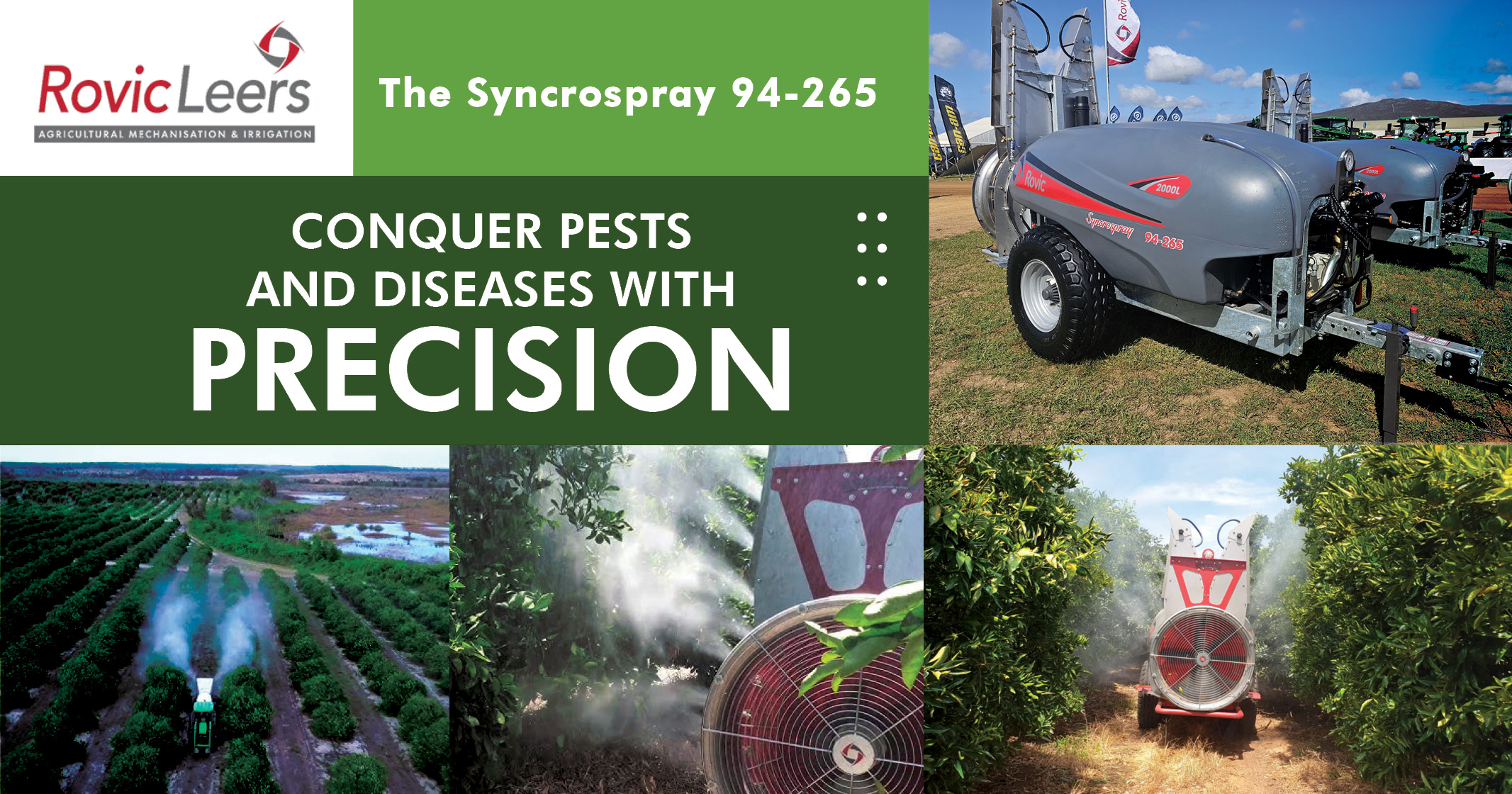 Trailed Rovic Syncrospray Mist Blower | Rovic