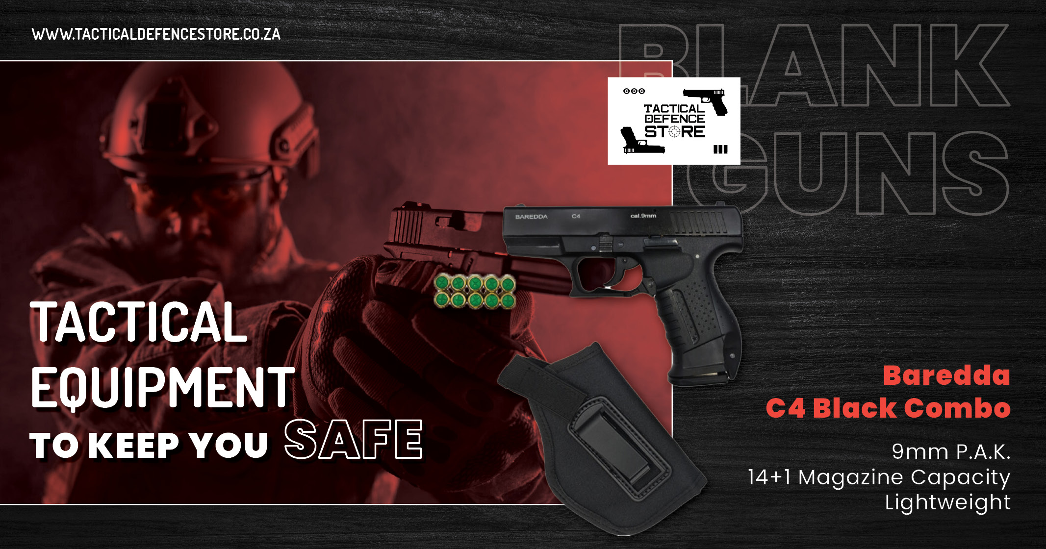 Tactical Equipment to keep you SAFE | Baredda C 4 Black Combo | Tactical Defence Store
