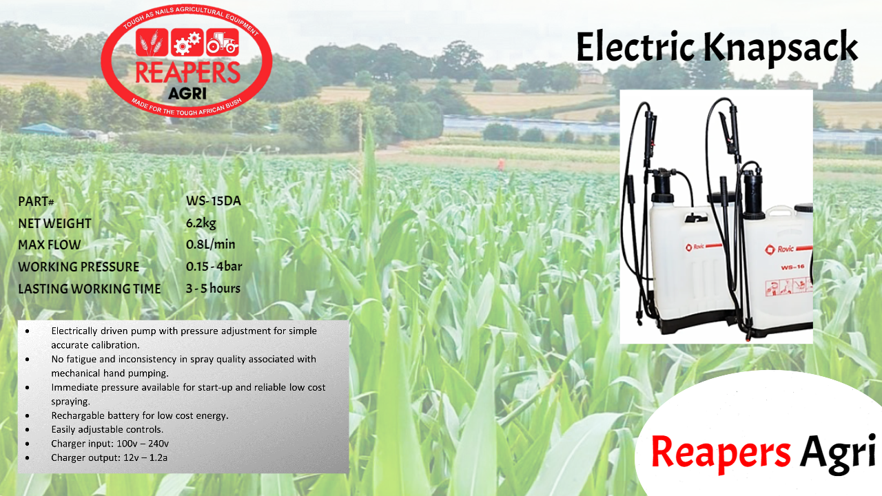 Electric knapsack sprayer | Reapers Agri