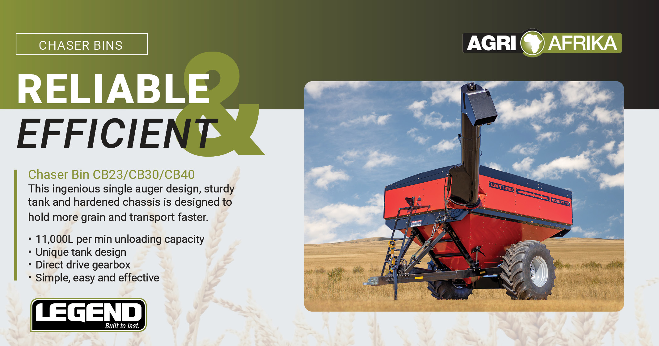 Chaser Bins CB23/CB30/CB40 | Reliable & efficient | Agri Afrika