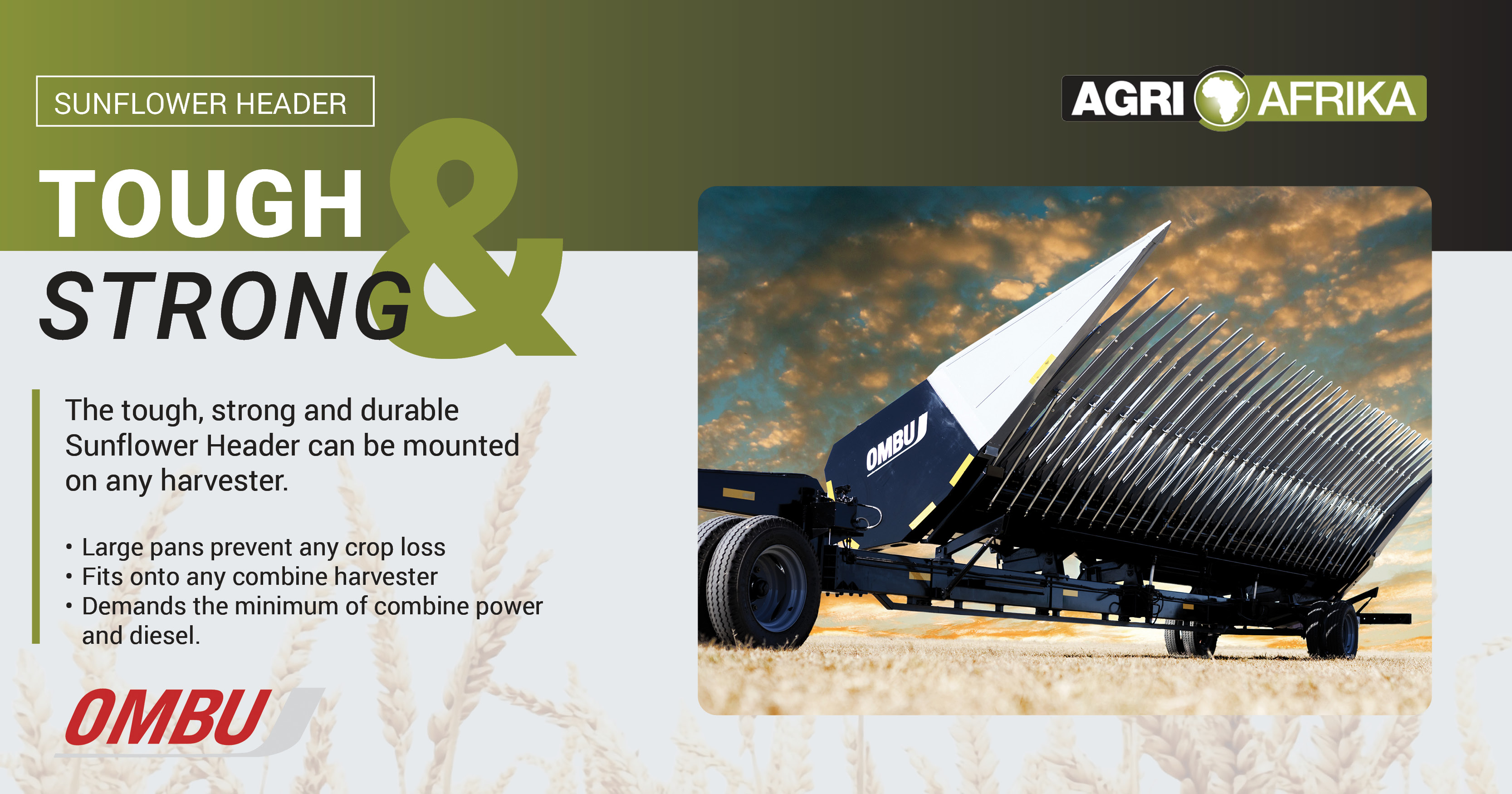 Sunflower header | Tough & strong | Agri Afrika