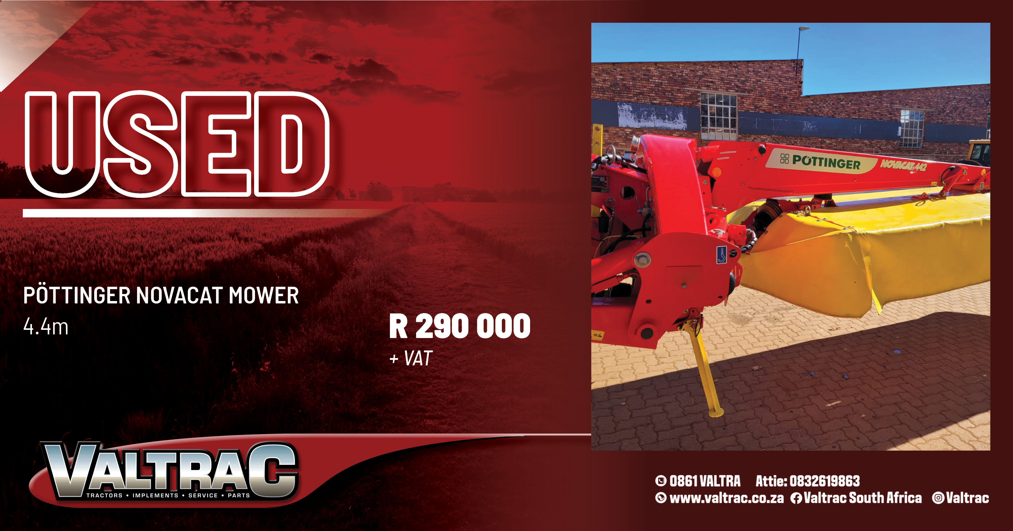 Used | Pöttinger Novacat mower | Valtrac