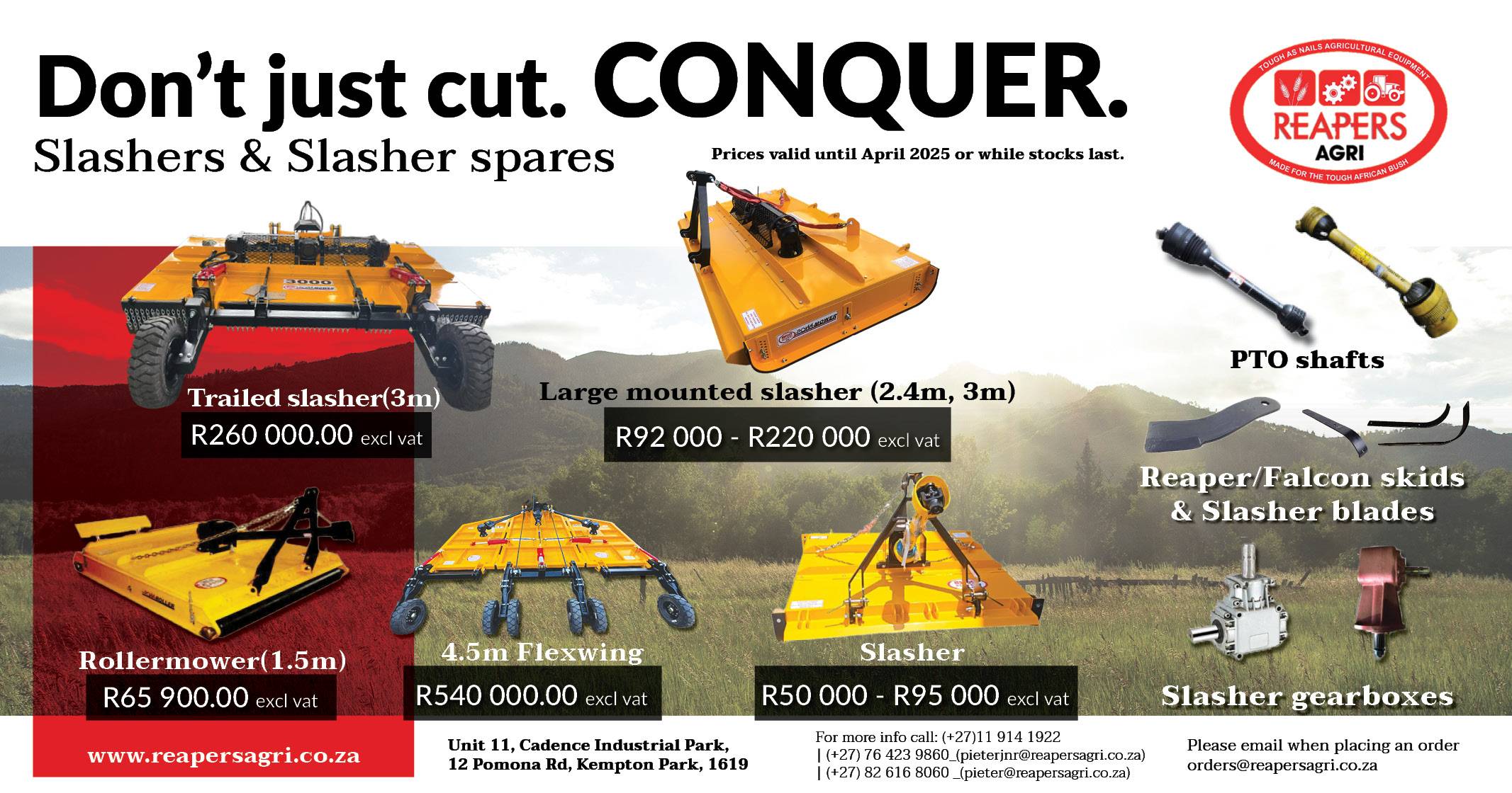 Slasher & slasher spares | Reapers Agri