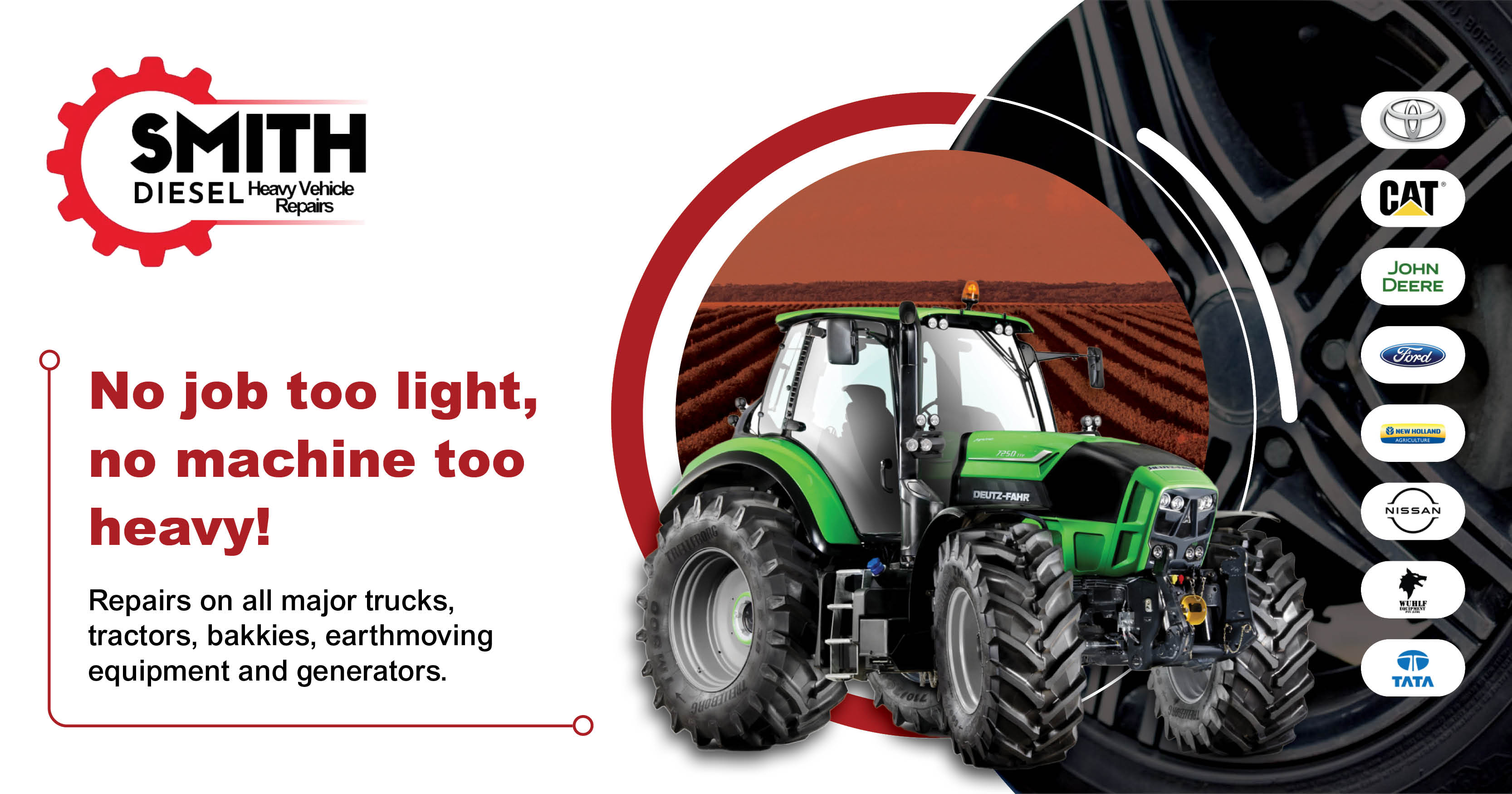 Repairs on all major trucks, tractors, bakkies, earthmoving equipment and generators | Smith Diesel