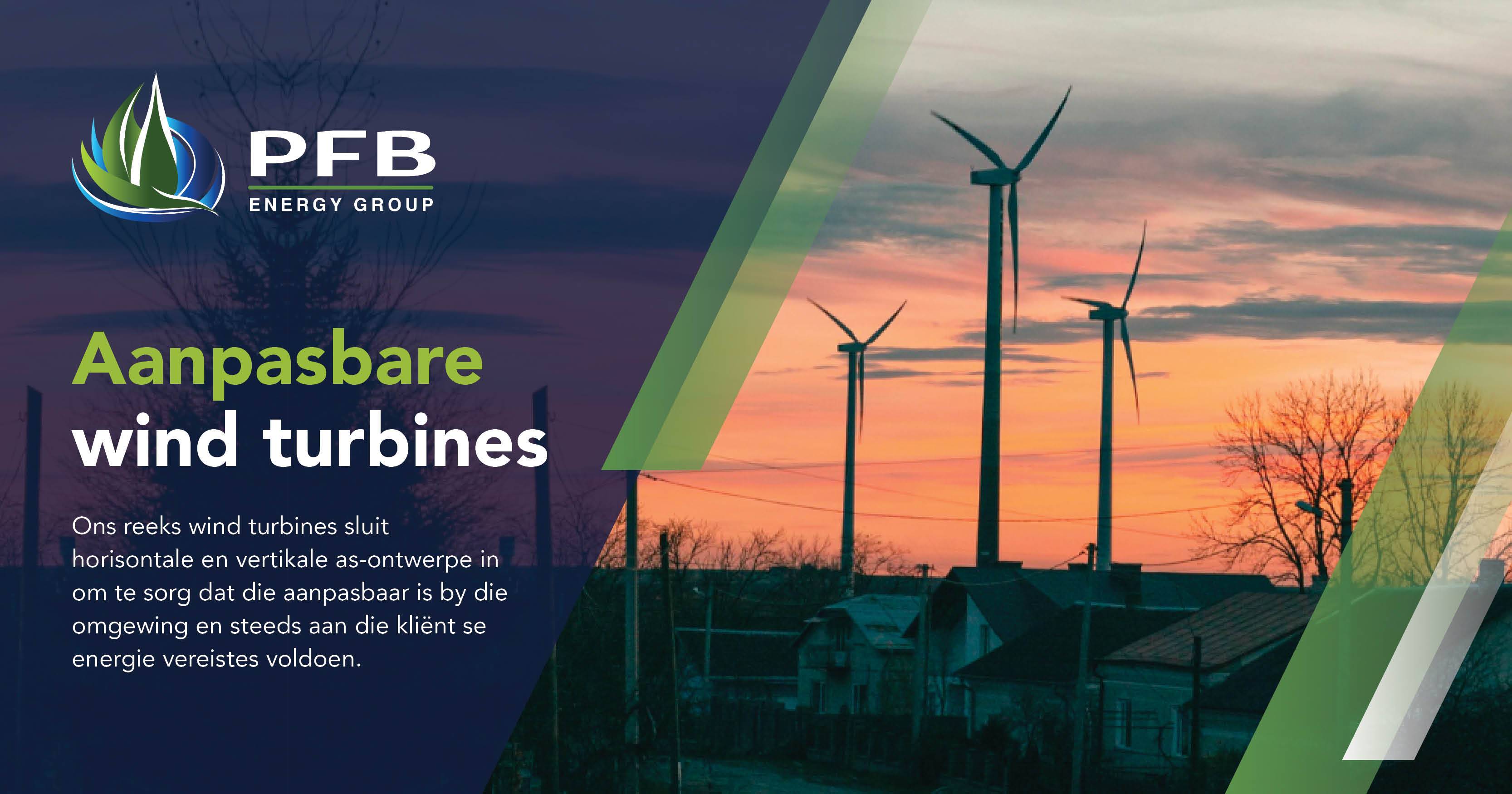 Aanpasbare wind turbines | PFB Energy