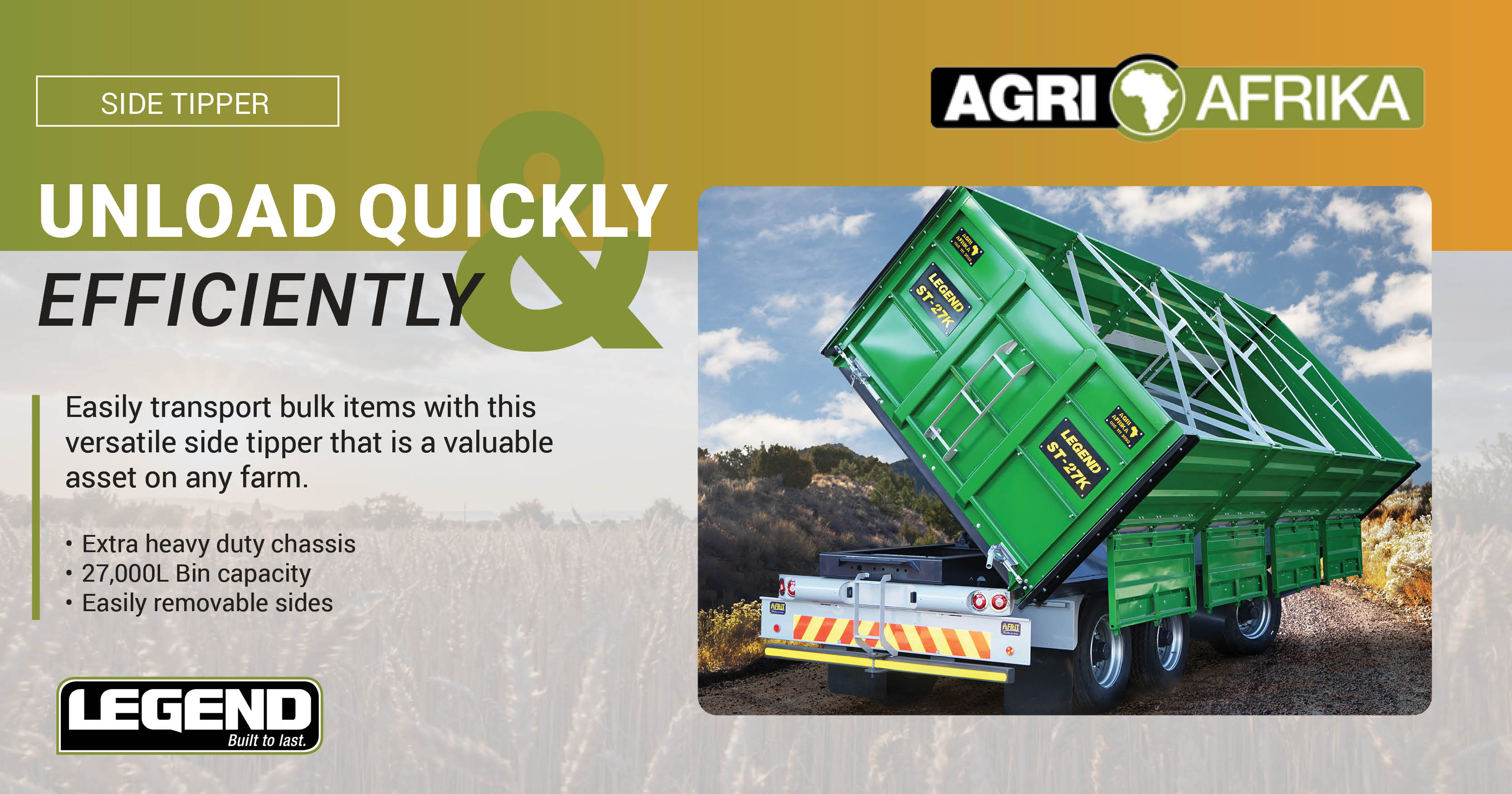 Side-Tipper | Fast & Efficient Unloading | Agri Afrika