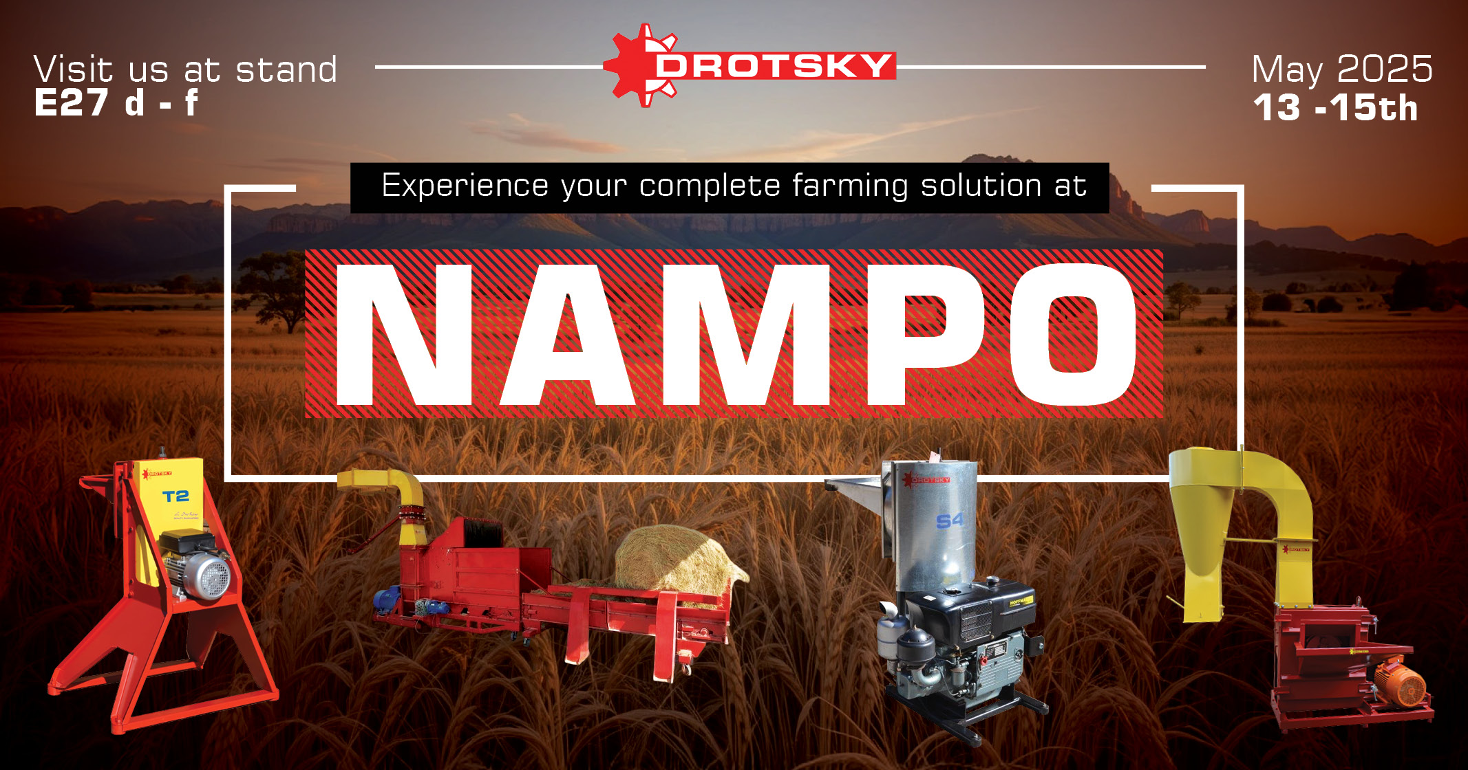 Visit Drotsky at NAMPO 2025 – Stand E27 d-f!