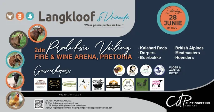 Langkloof & Vriende 2de produksieveiling | 28 Junie | Pretoria