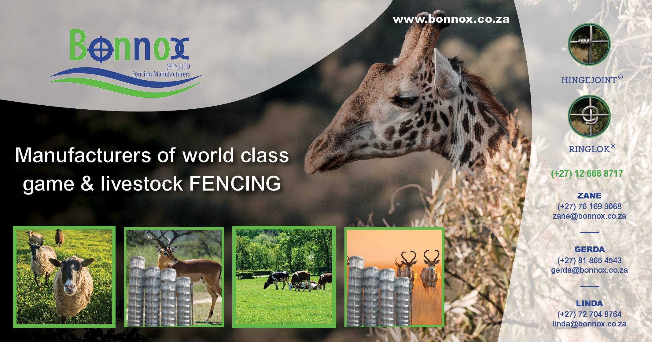 Manufacturers of world class game & livestock FENCING | Bonnox (PTY) LTD