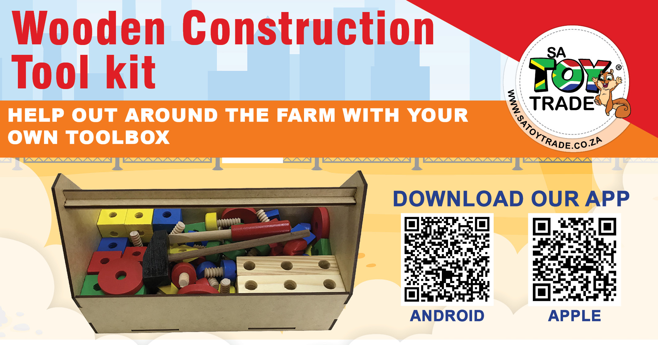 Wooden Construction Toolkit | SAToyTrade