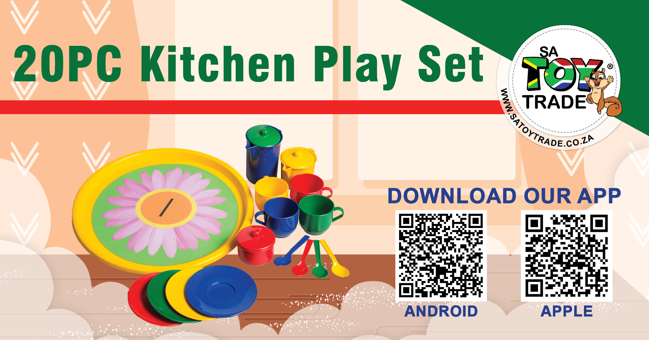 20-Piece Pretend Play Tea Set – Develops Social & Motor Skills | SAToyTrade