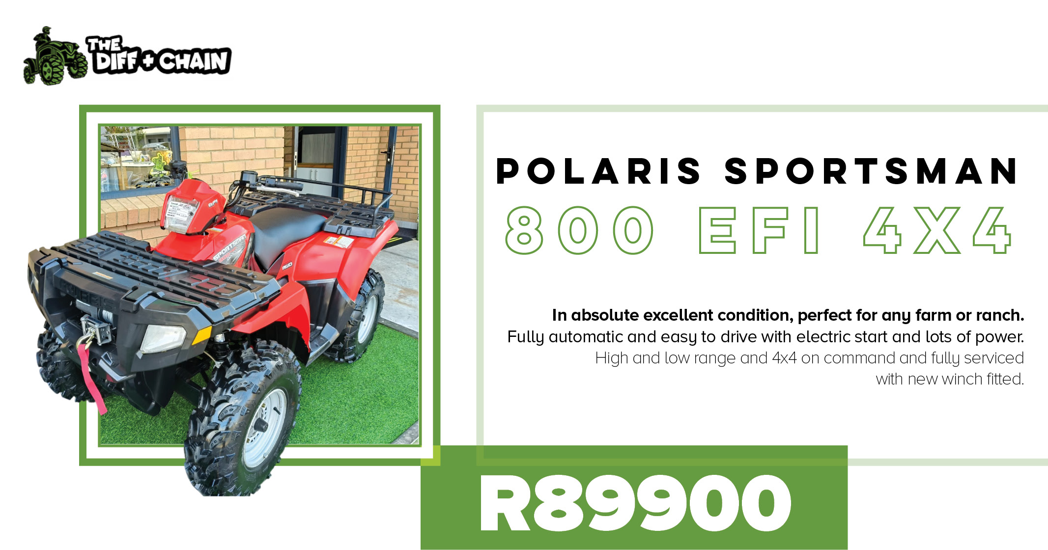 Polaris sportsman 800 EFI 4x4 | The Diff & Chain leisure