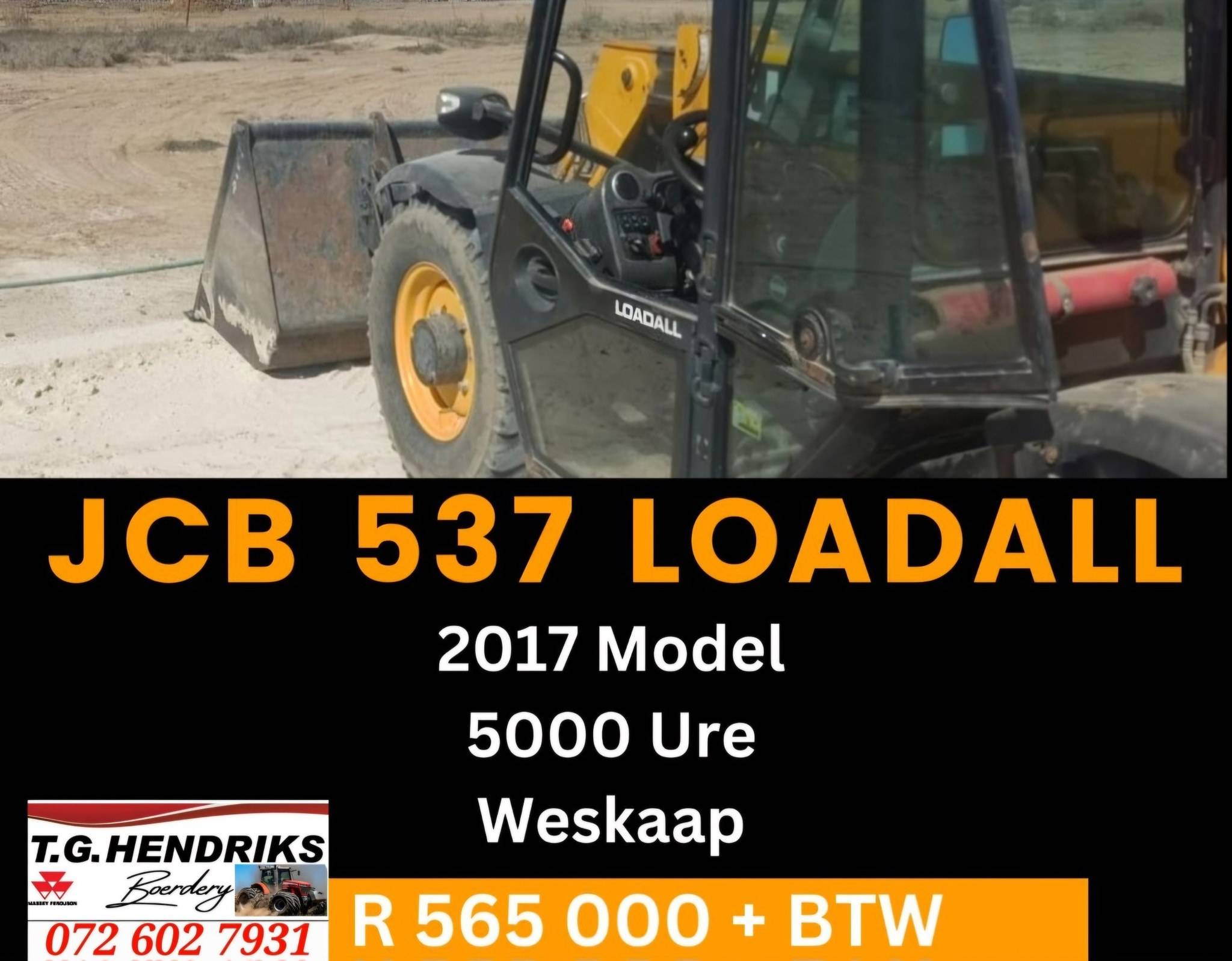 JCB 537 loadall 2017 model | BTW Uitgesluit