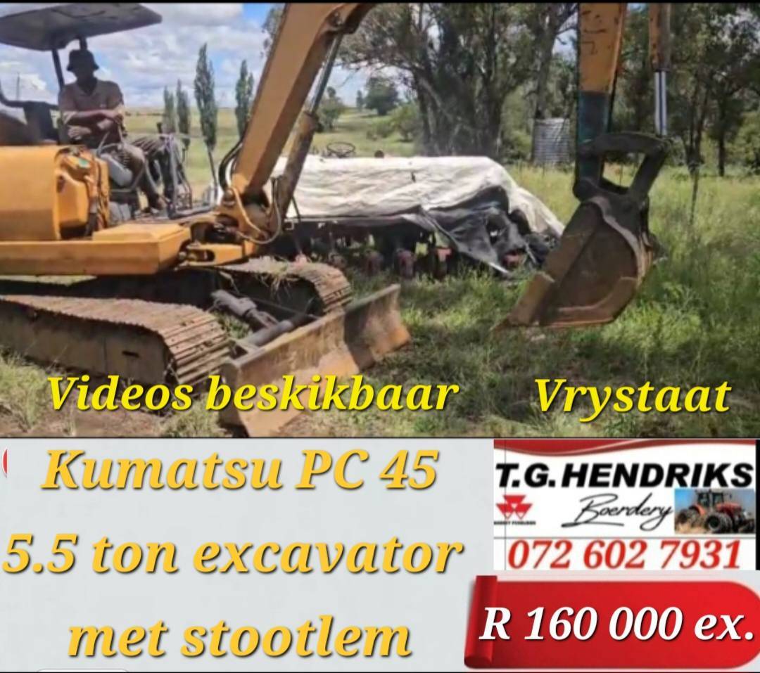 Kunmatsu pc 45 5.5 ton excavator | T.G. Hendriks