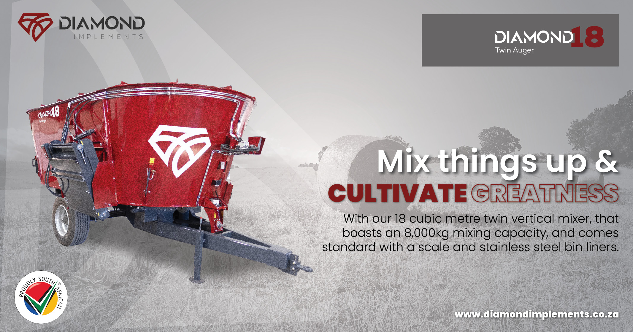 Diamond 18 Twin Auger with 18m³ capacity | Diamond Implements