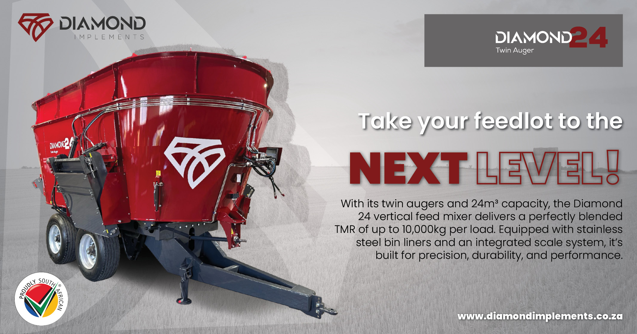 Diamond 24 Twin Auger with 24m³ capacity | Diamond Implements