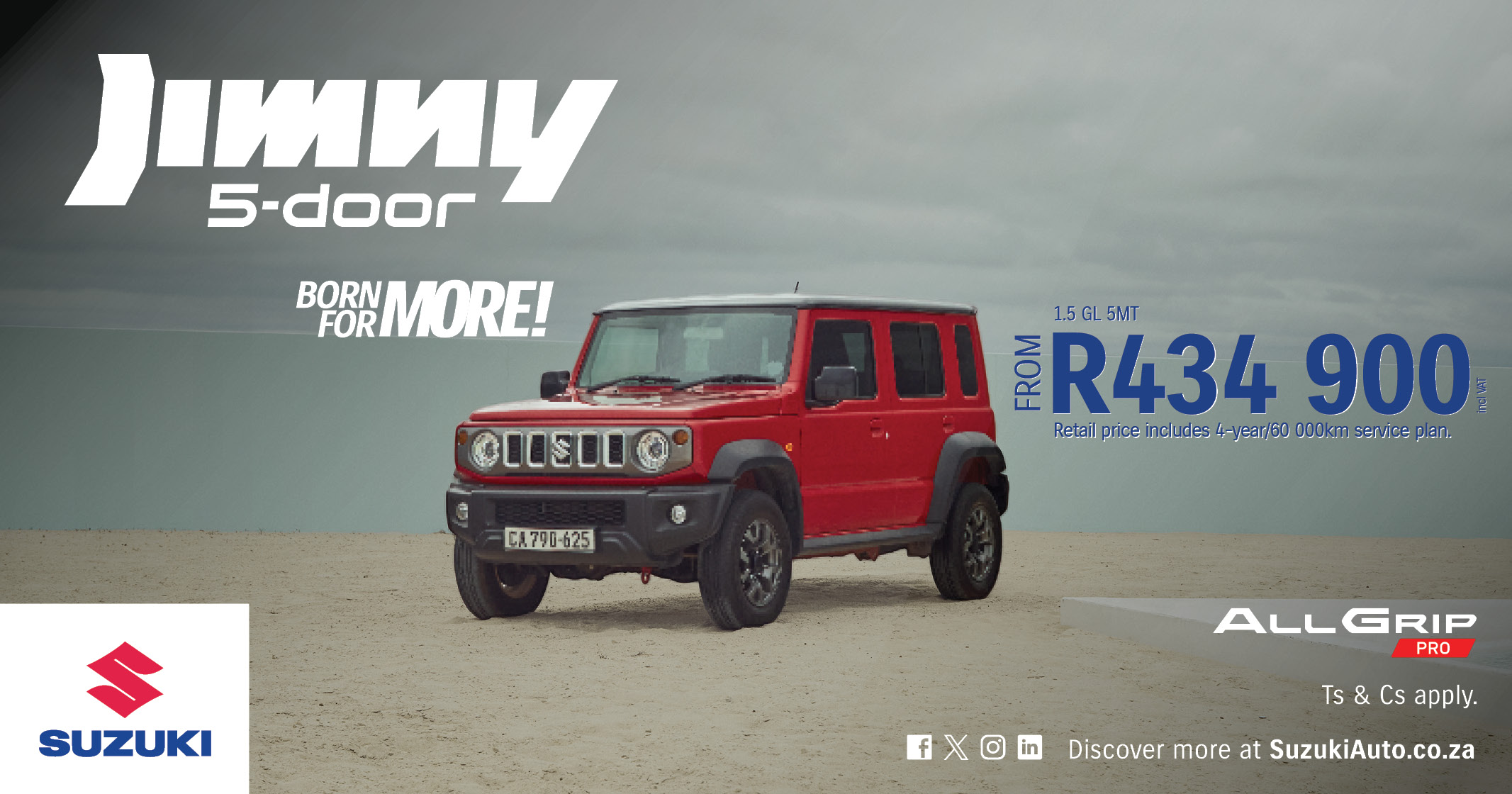 Go Further with the New Suzuki Jimny 5-Door – Starting at R434 900 | Suzuki SA