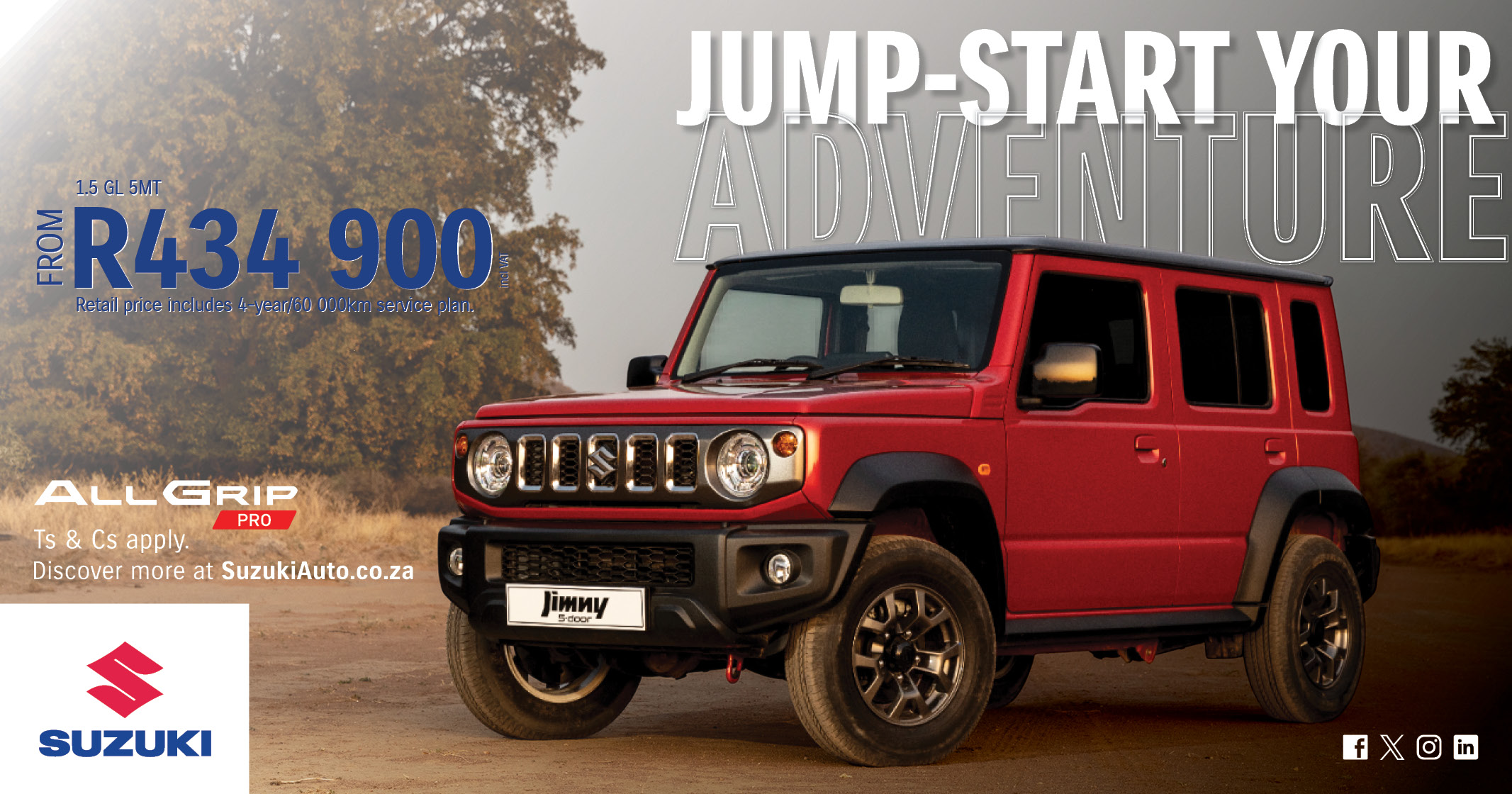 Jump-start your adventure with the Jimny 5-Door | Suzuki SA