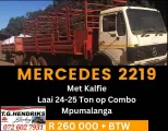 Mercedes 2219 met kalfie / Laai 24-25 ton op combo | T.G. Hendriks