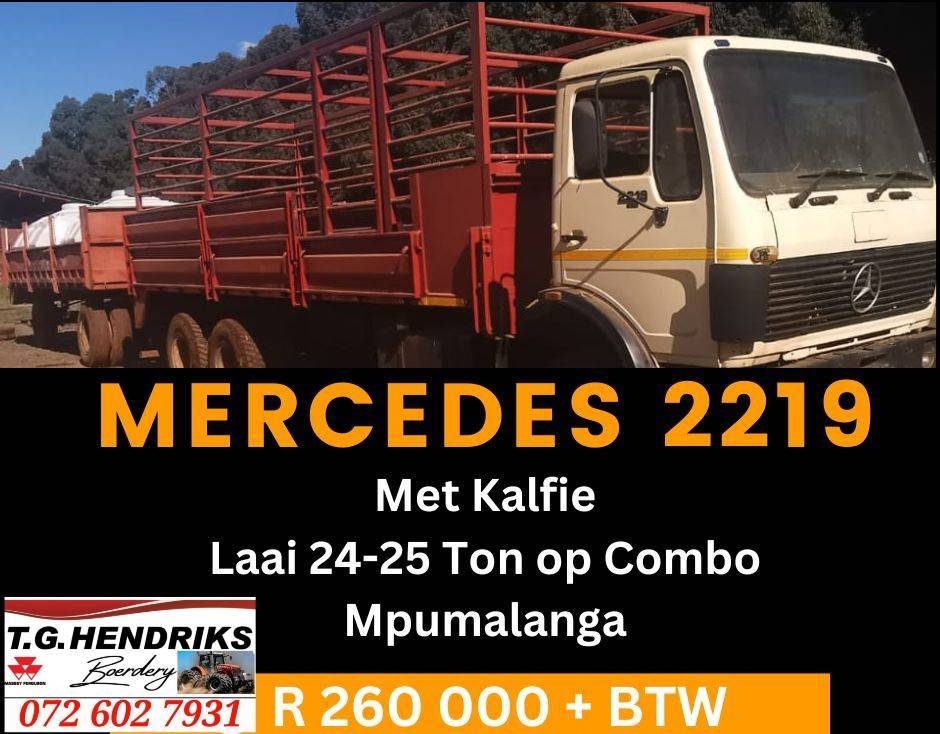 Mercedes 2219 met kalfie / Laai 24-25 ton op combo | T.G. Hendriks