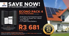 SAVE NOW! on your monthly energy payments | ECONO PACK 4 | Affordable Power Solutions