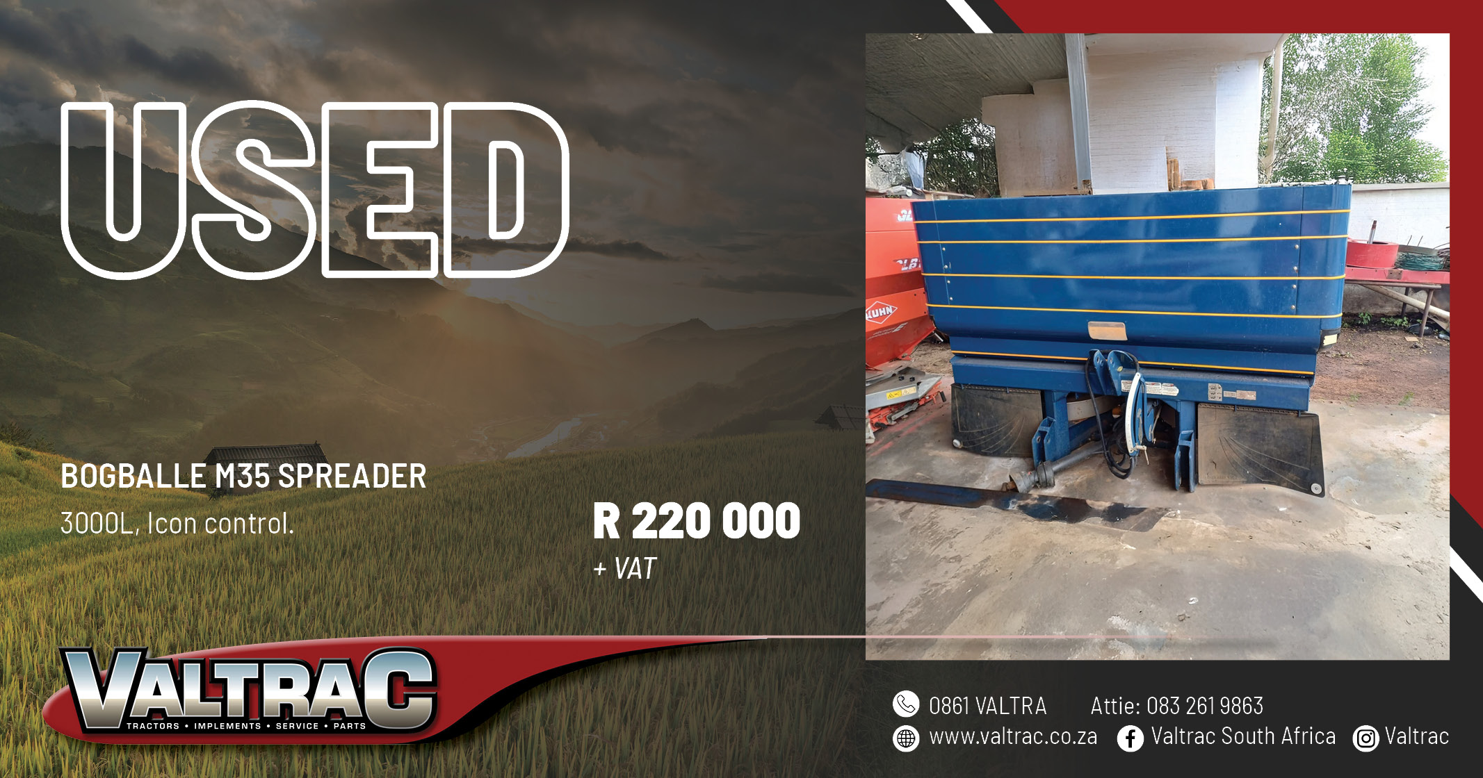 Used | Bogballe M35 Spreader | Valtrac