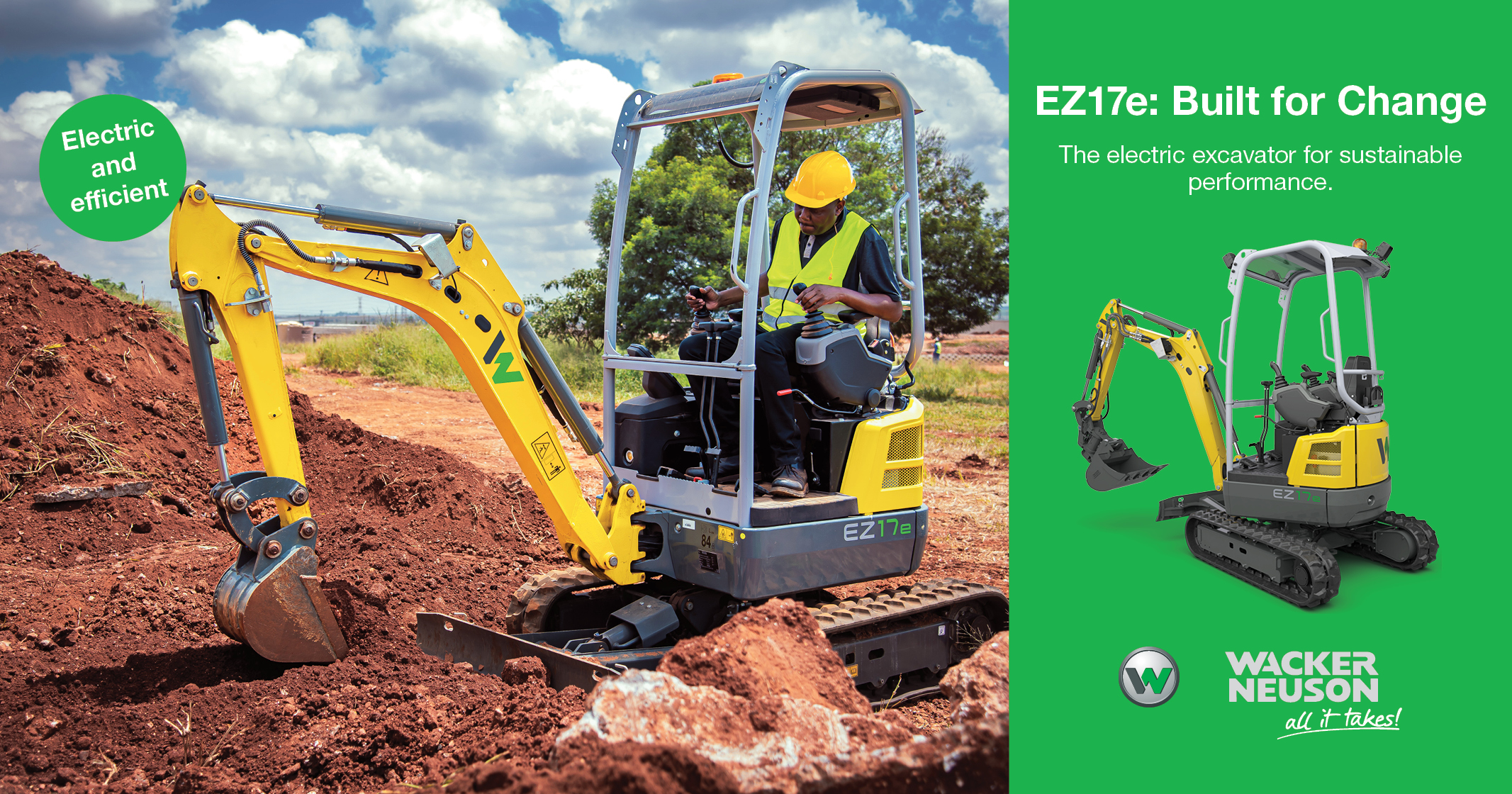 Tracked Zero Tail Excavator EZ17e: Electric and efficient | Wacker Neuson