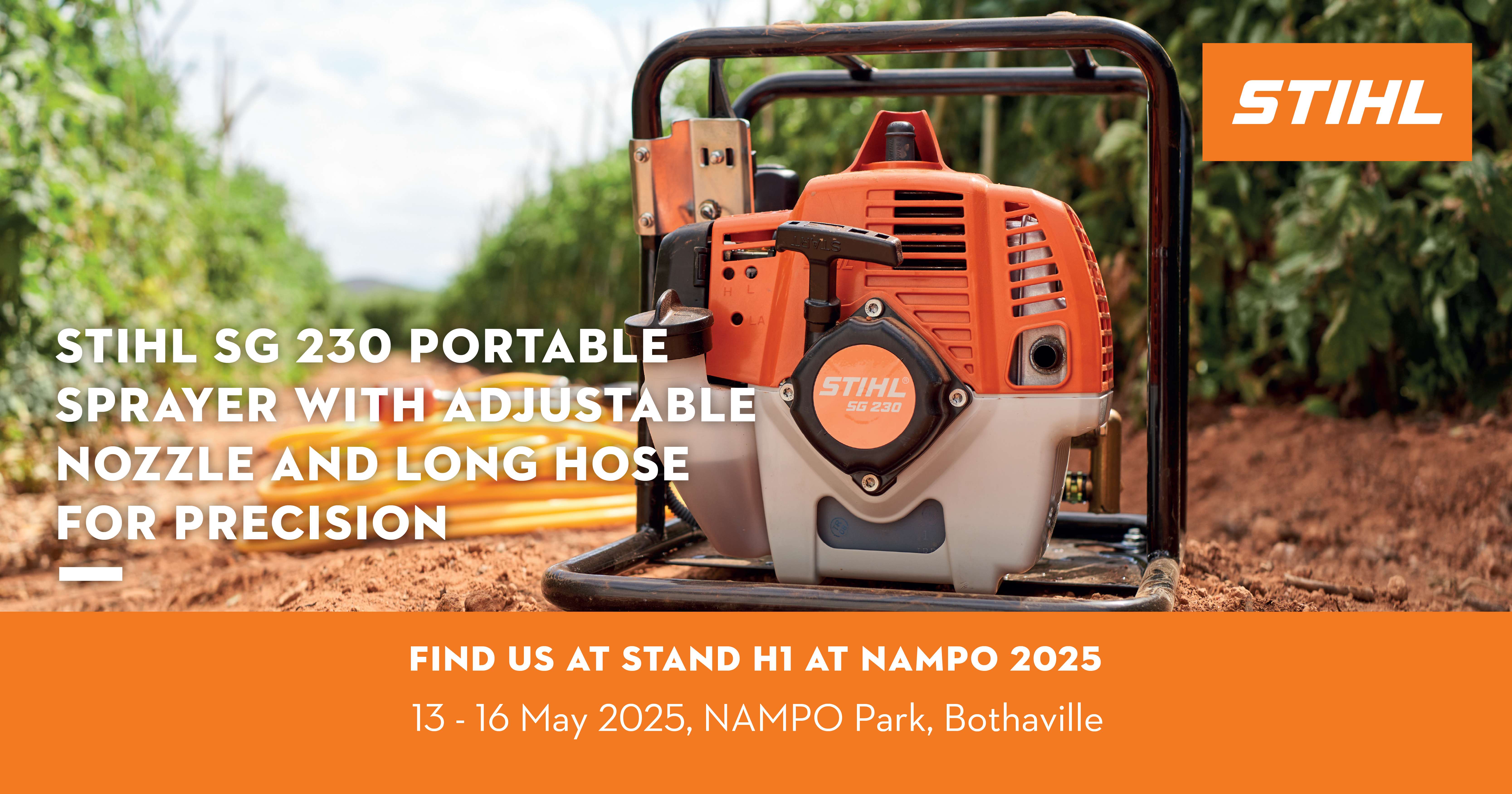 STIHL SG 230 Portable sprayer with adjustable nozzle & long hose for precision | STIHL