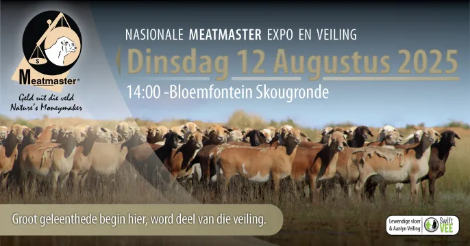 Nasionale Meatmaster veiling & expo | 12-14 Augustus 2025 | Bloemfontein Skougronde