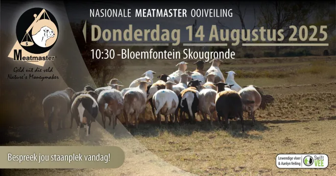 Nasionale Meatmaster veiling & expo | 12-14 Augustus 2025 | Bloemfontein Skougronde