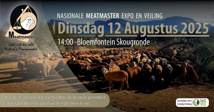 Nasionale Meatmaster veiling & expo | 12-14 Augustus 2025 | Bloemfontein Skougronde