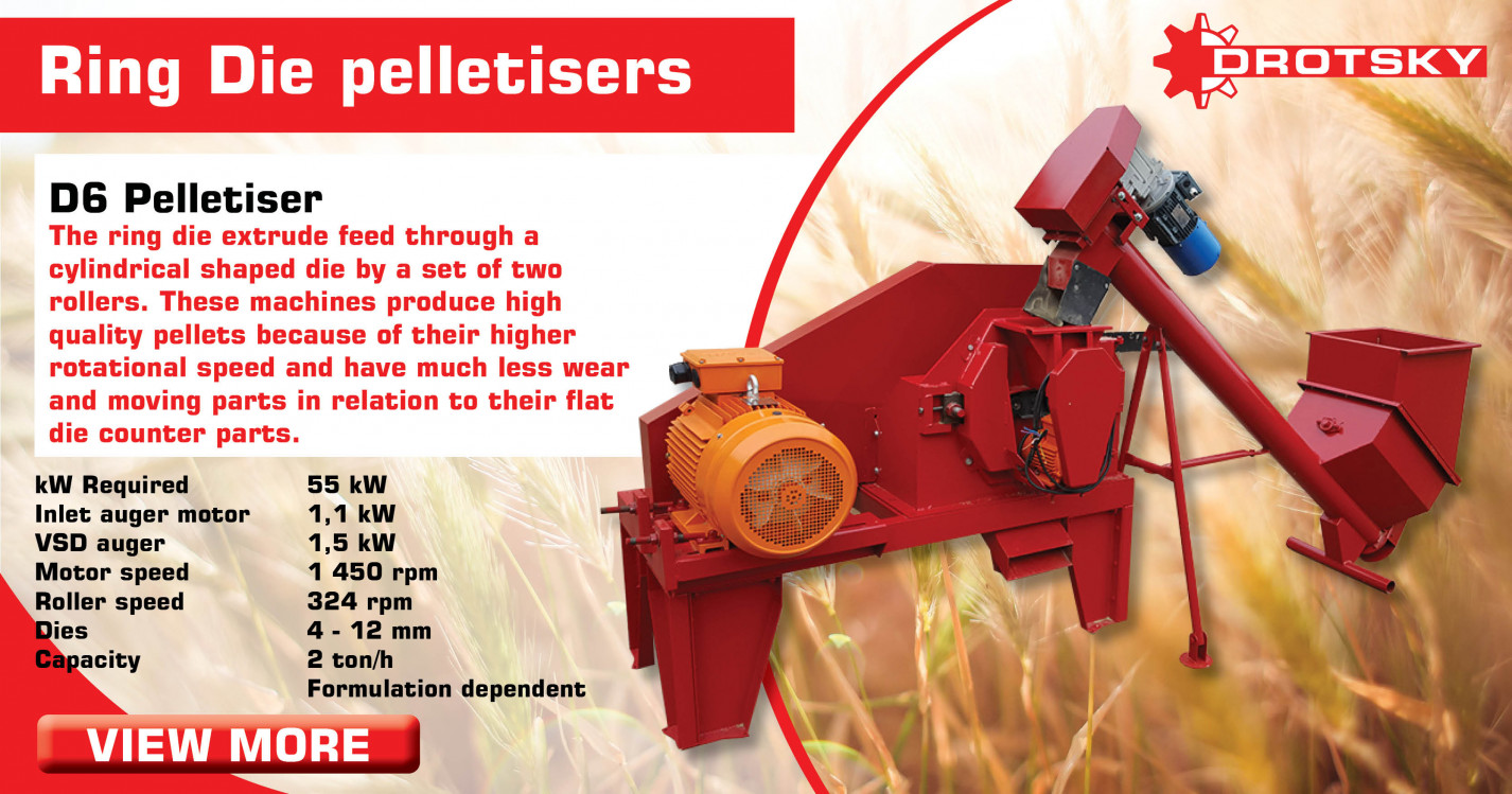 Ring die pelletisers | D6 Pelletiser | Drotsky