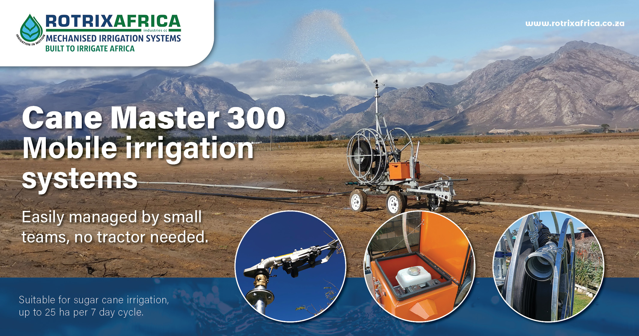 Cane master 300 mobile irrigation | Irrigation Unlimited – trusted Rotrix partner