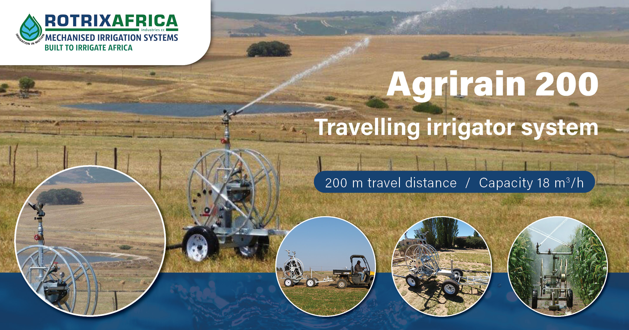 Agrirain 200 irrigation system | Rotrix Africa