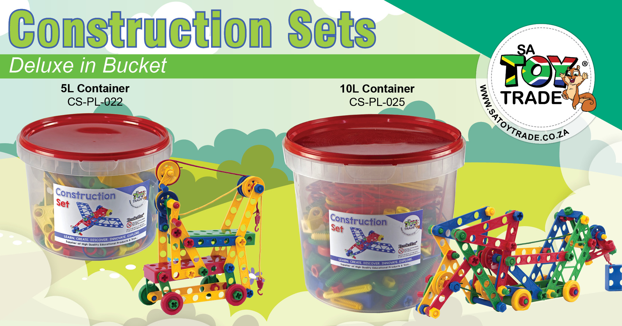 Construction sets | Deluxe in a bucket | SAToyTrade