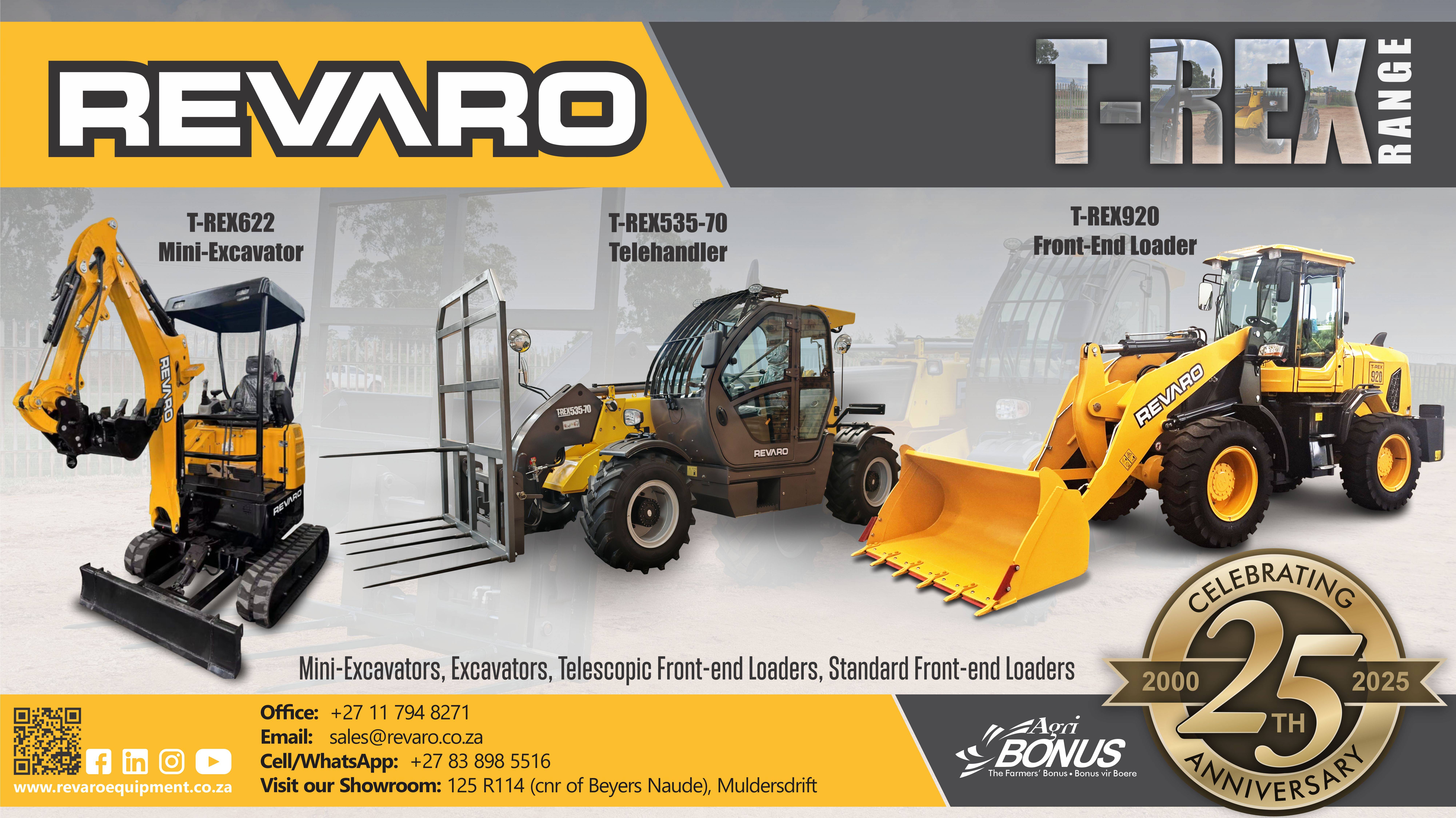 Excavators, telehandlers, front end loaders | T-Rex Range: tough machines for tough jobs | Revaro