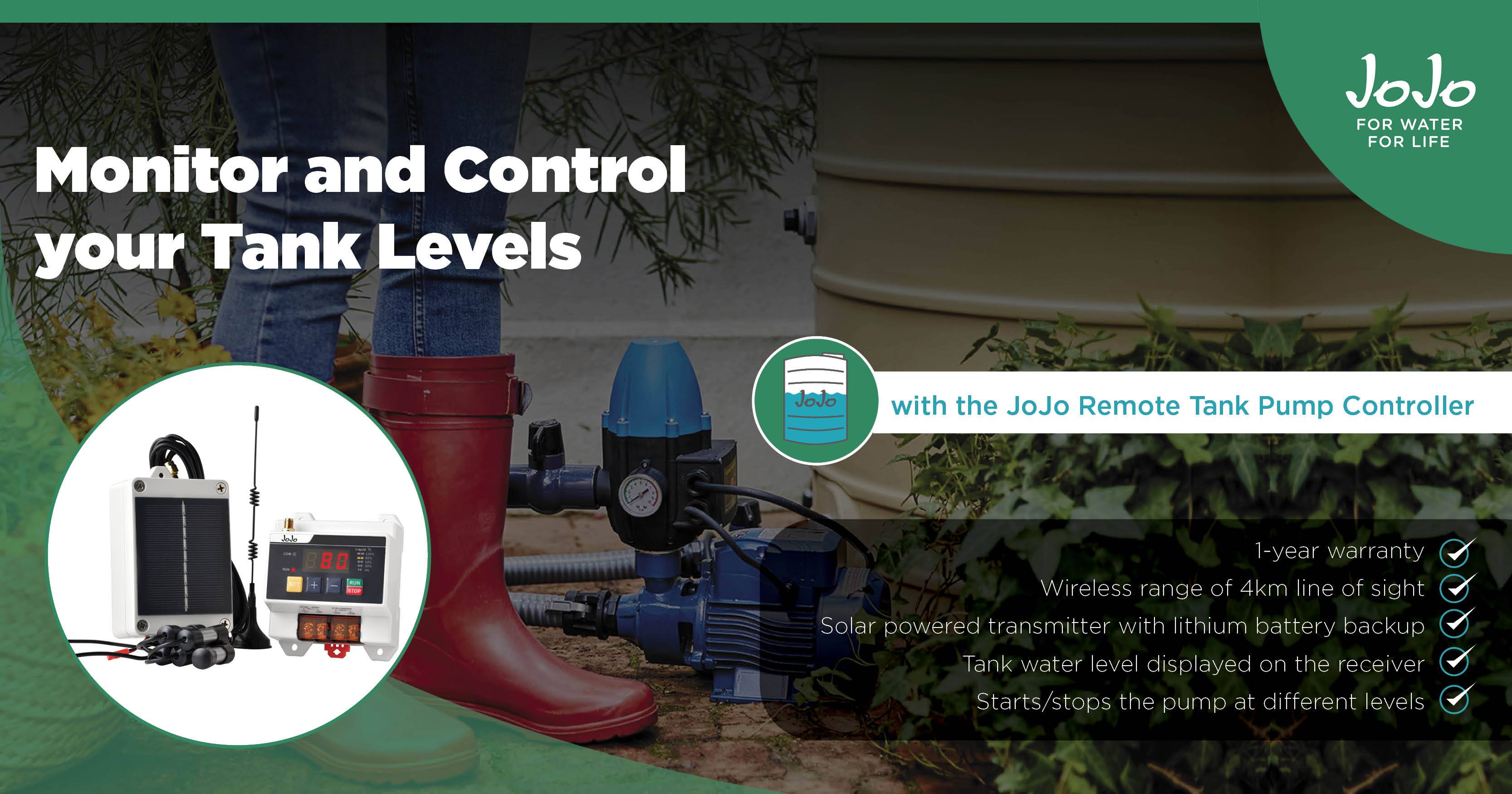Remote tank pump controller | Monitor and control your tank levels | JoJo