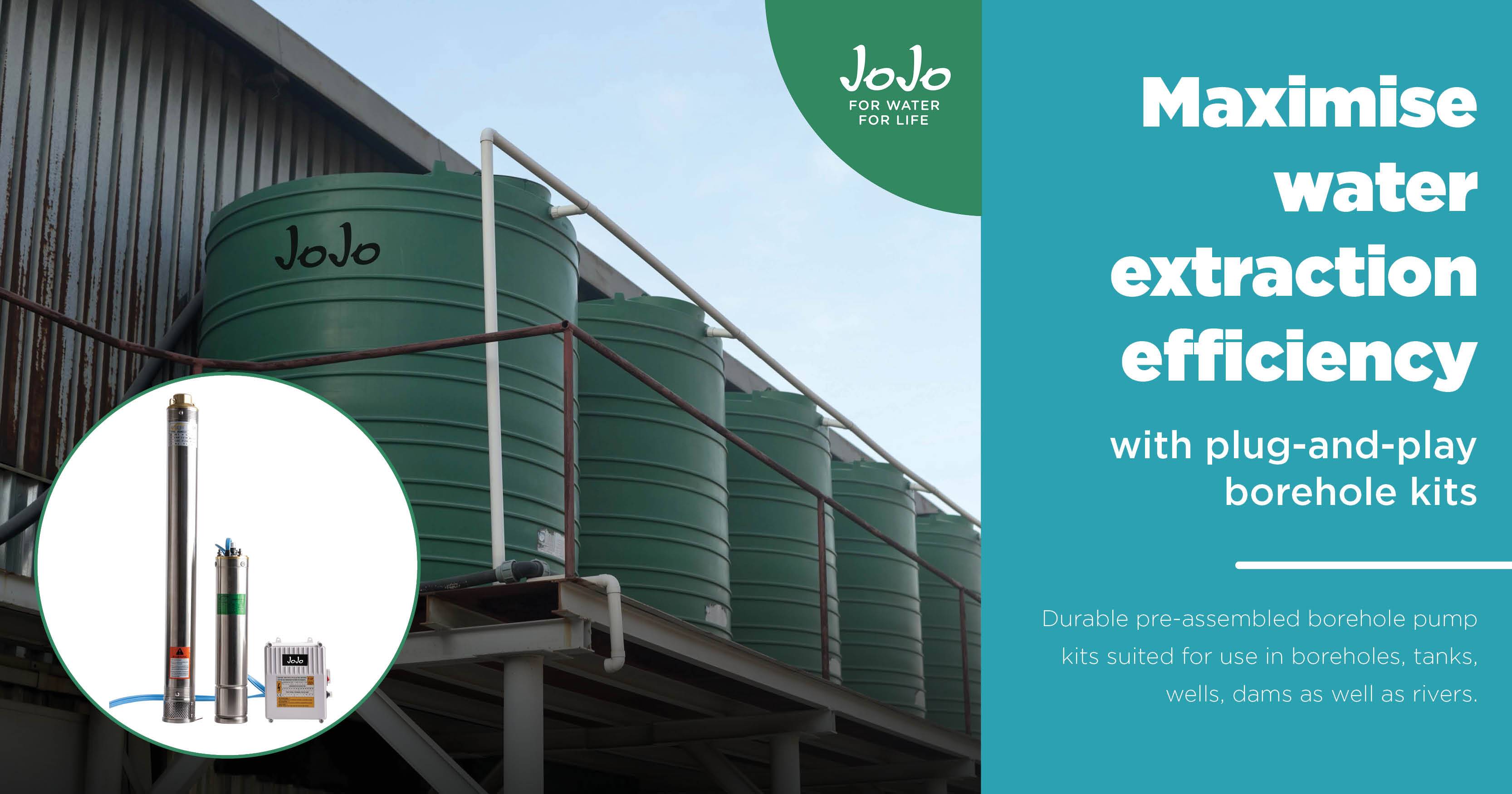 Borehole pumps | Plug & play borehole kits | JoJo