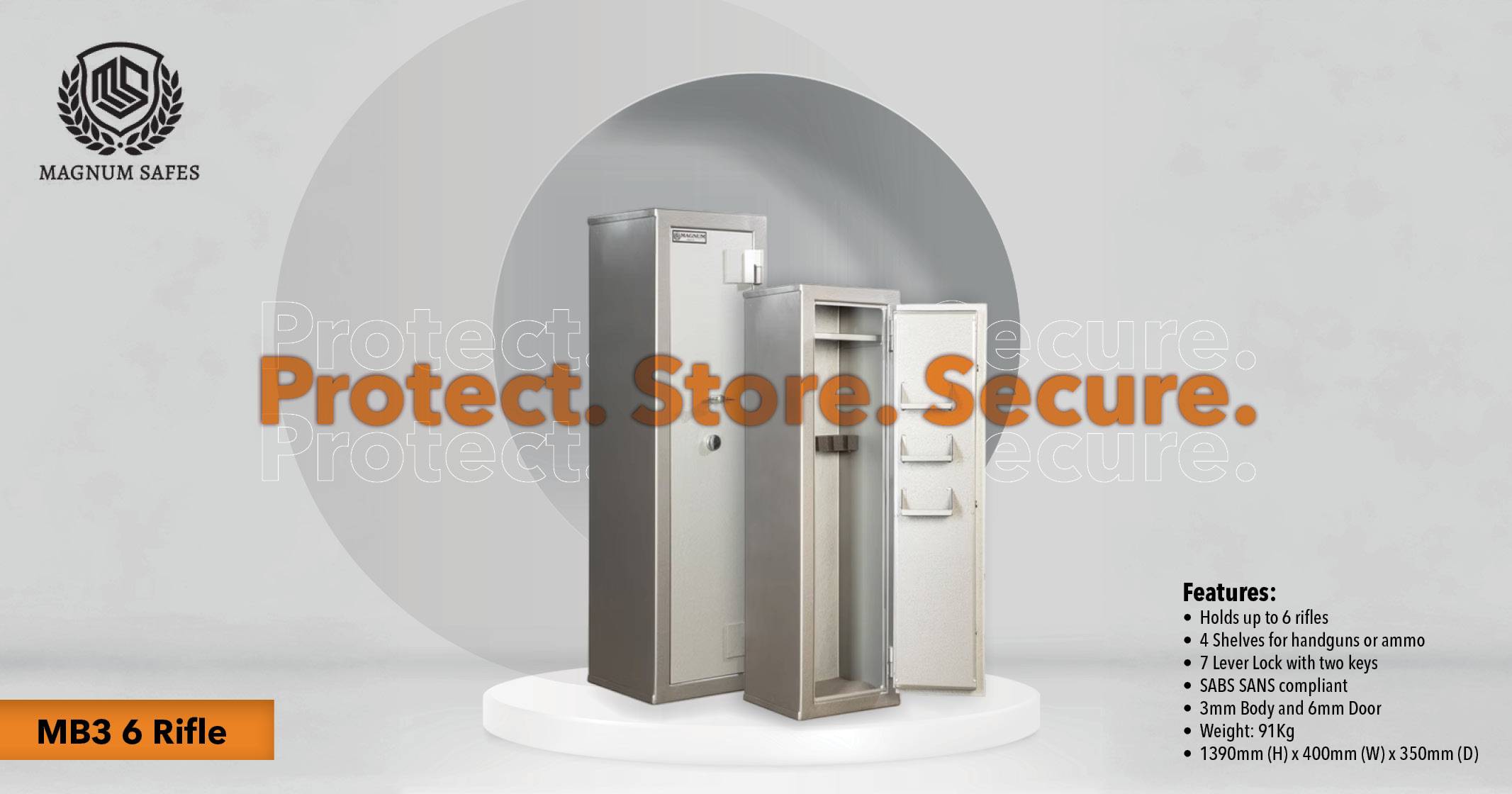 The Magnum MB3 6 rifle safe | Magnum Safes