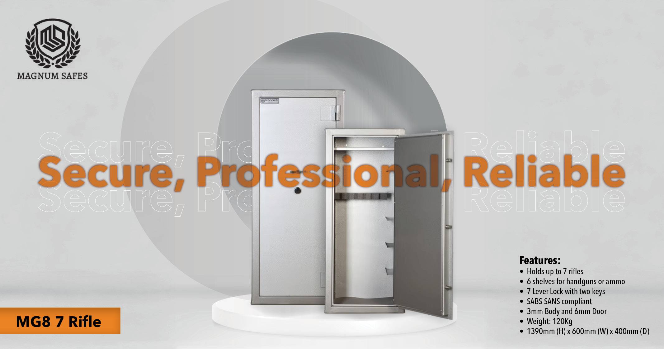 The Magnum MG8 7 rifle safe | Magnum Safes