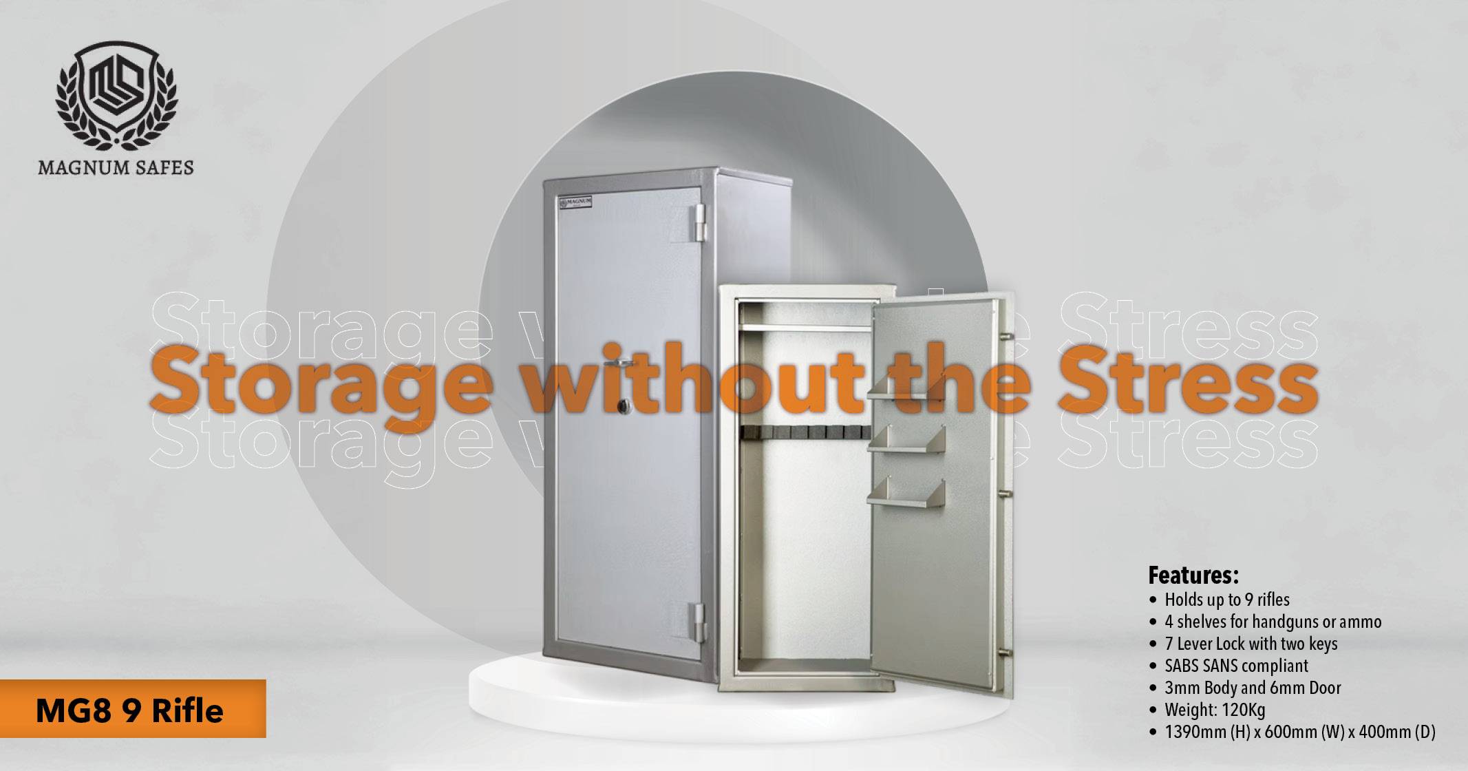 The Magnum MG8 9 rifle safe | Magnum Safes