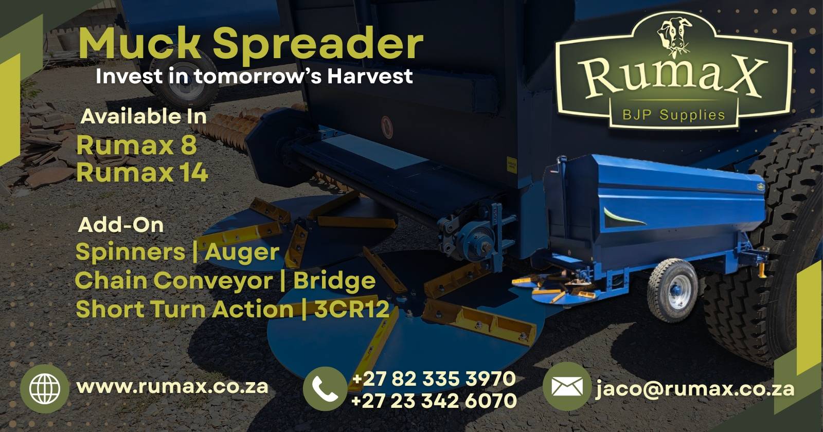 Muck spreaders | Invest in tomorrow's harvest | Rumax