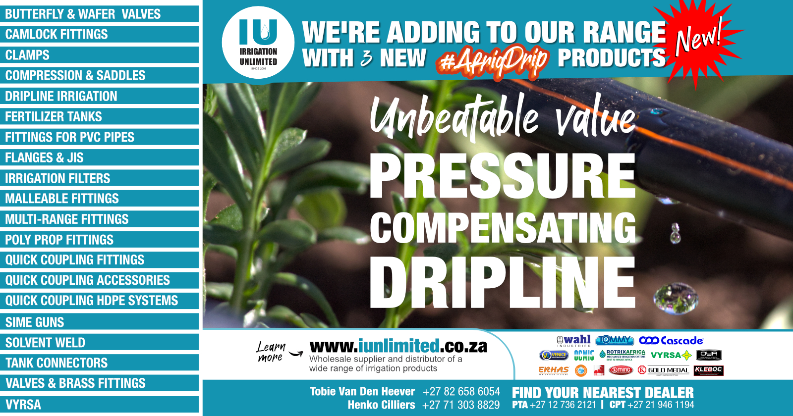 Pressure compensating dripline | Irrigation Unlimited
