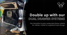 Double up with our innovative & space-saving dual drawer systems for vehicles | Tusk Canopies