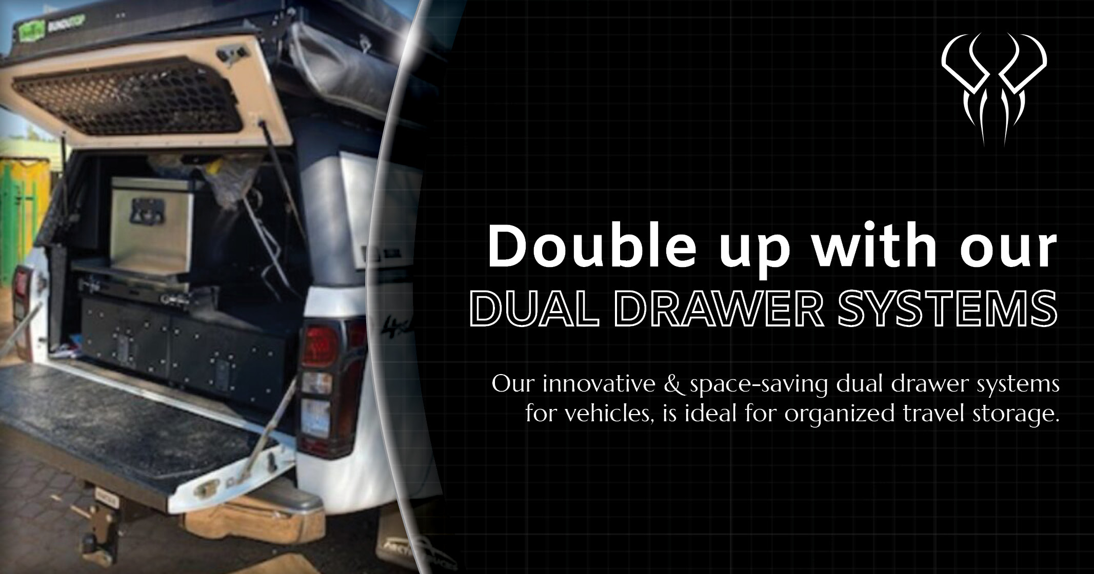 Double up with our innovative & space-saving dual drawer systems for vehicles | Tusk Canopies