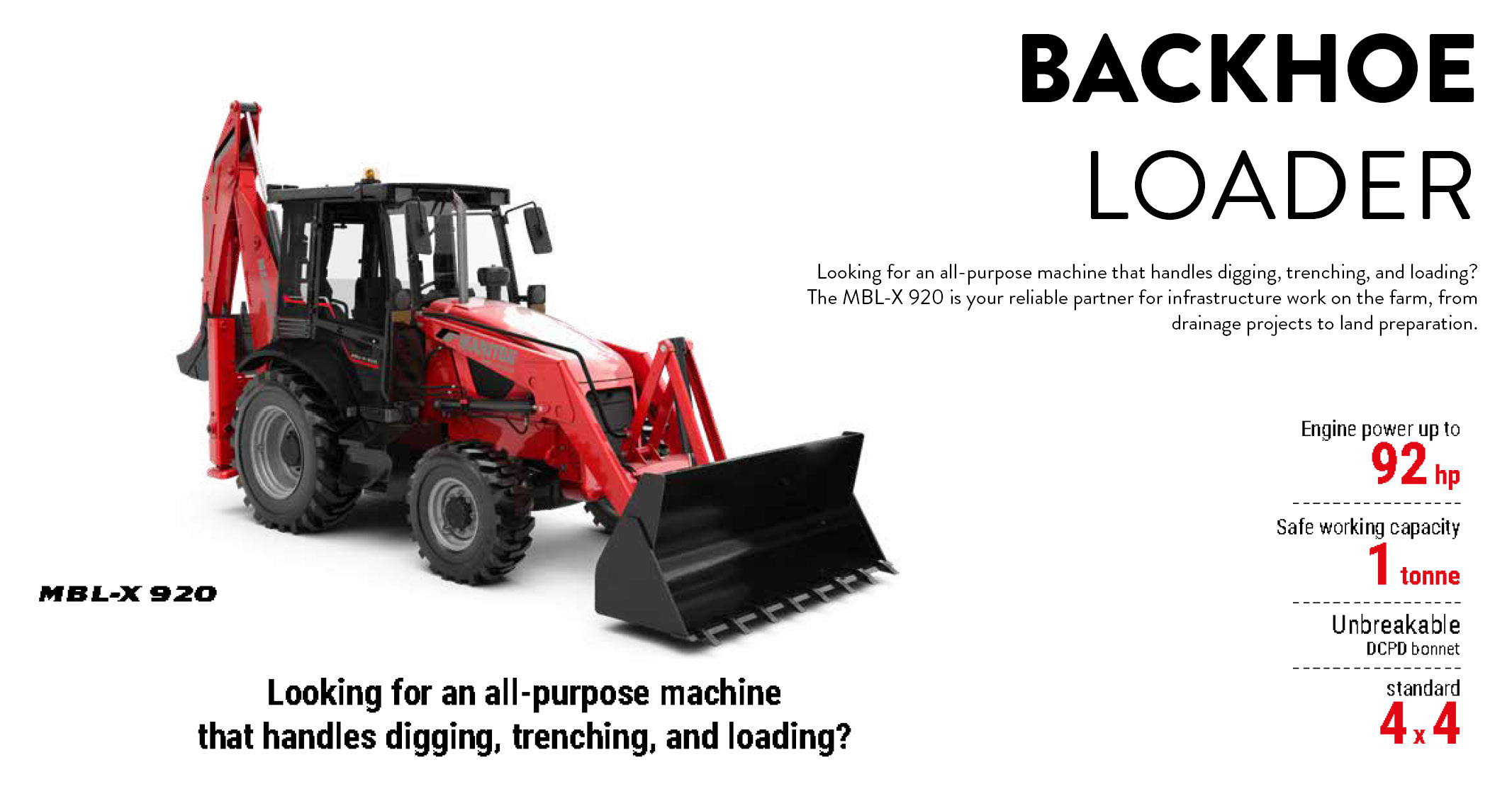 MBL-X 920 BACKHOE LOADER | Manitou