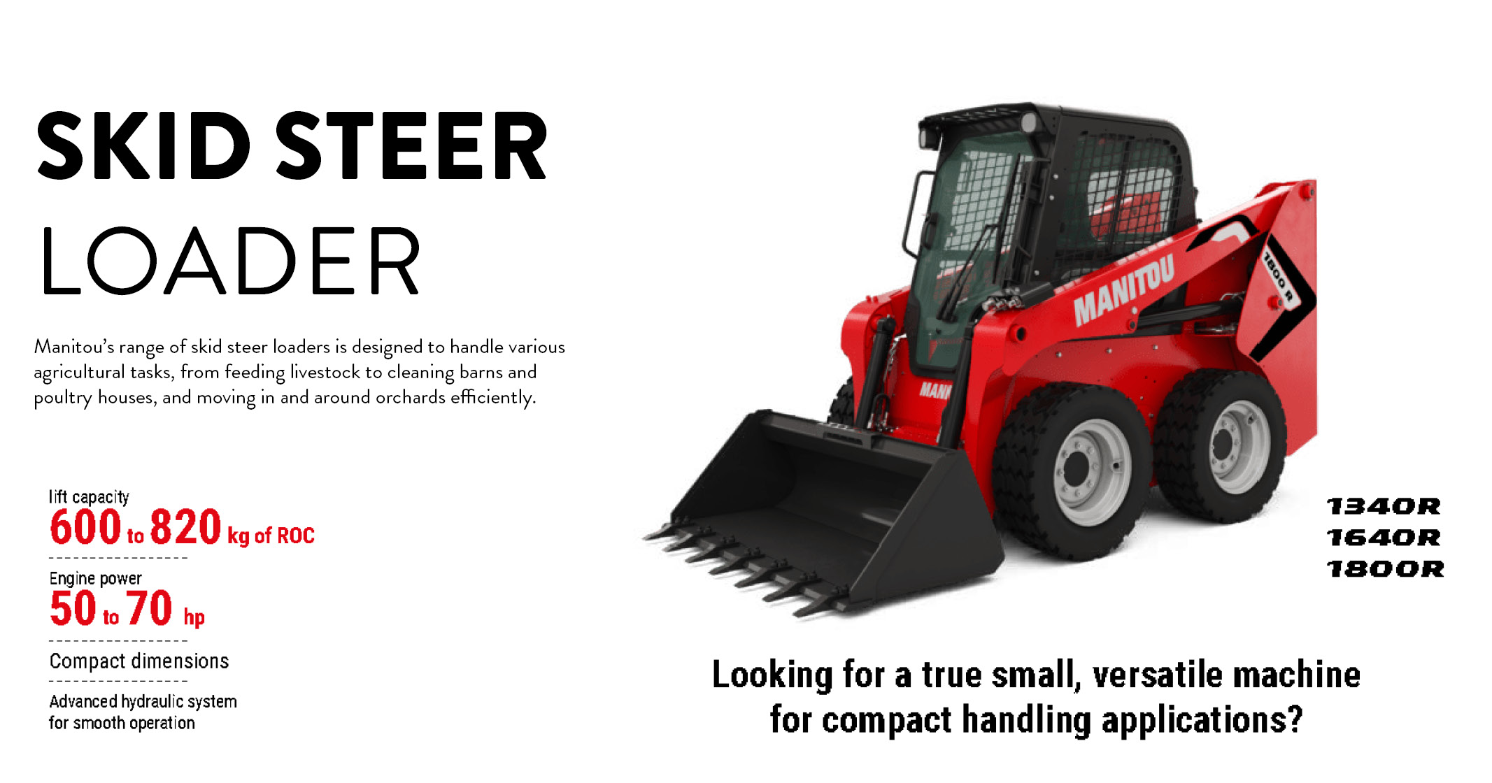 Skid Steers 1800R | Manitou