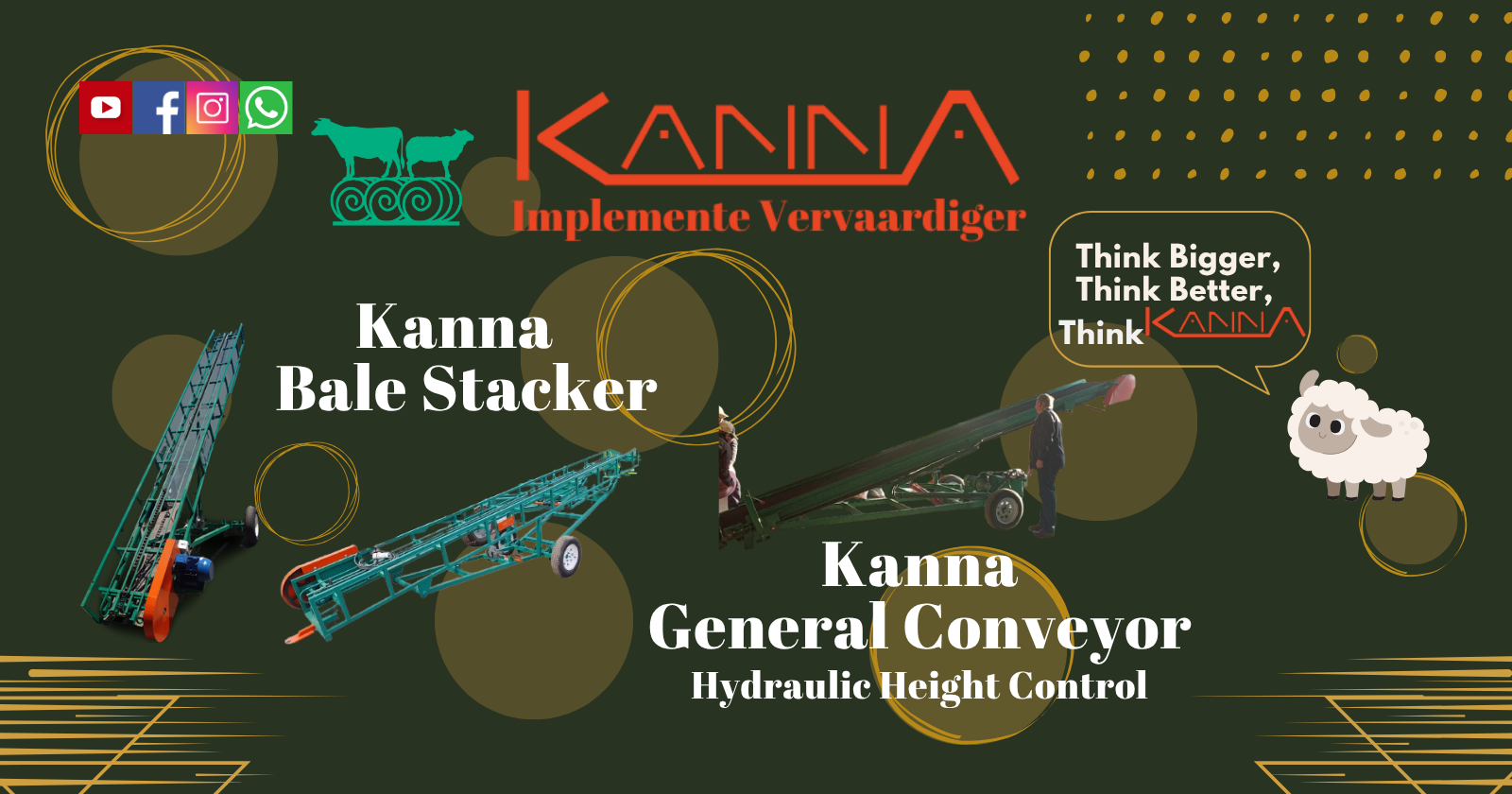 Kanna Bale Stacker & General Conveyor (Hydraulic Height Control) | Kanna Industries